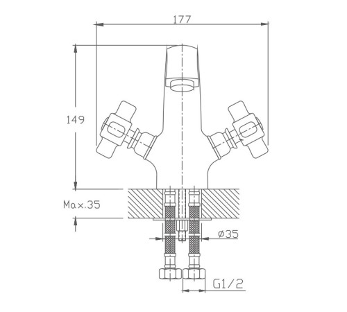 Смеситель для раковины Haiba HB1018, хром