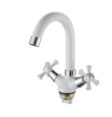 Смеситель для раковины Frud R13332, белый/хром