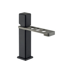 Смеситель для раковины Webert ONE-X OX830102441, черный/сталь