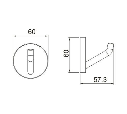 Крючок для ванной комнаты GAPPO G30705-19, оружейная сталь