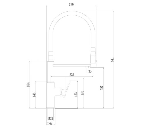 Смеситель для кухни с подключением к фильтру Savol S-L1808C-01, бронза