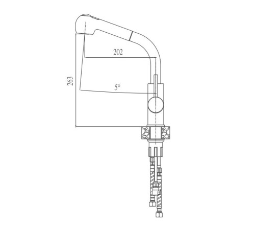 Смеситель для кухни Haiba HB70304-2, сталь