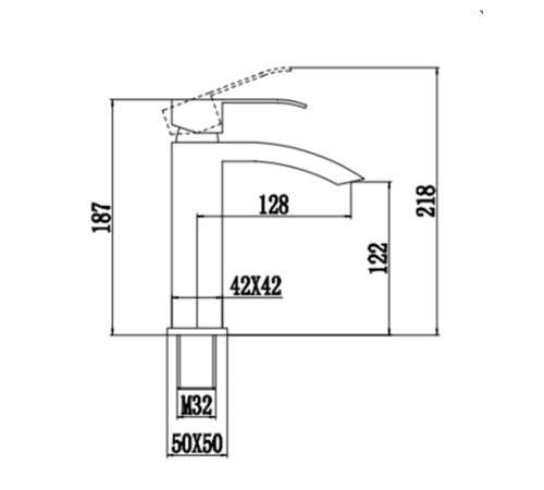 Смеситель для раковины Fmark FS8601C, матовое золото