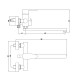 Смеситель для ванны ESKO OL31B/OL31AB, черный