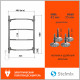 Полотенцесушитель электрический Stelmix 60x40 см, трапеция