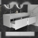 Тумба с раковиной подвесная Velvex Pulsus tp.PUL.PUL.140.2Y белый глянец, 140 см