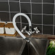 Смеситель для кухни с гибким изливом FRUD R44127-7, хром/белый