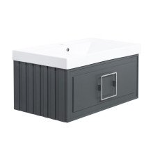 Тумба под раковину подвесная La Fenice Cubo FNC-01-CUB-G-80, серо-зеленая