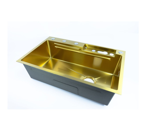 Многофункциональная кухонная мойка Fmark FSC002C, матовое золото