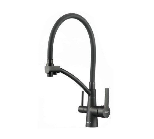 Смеситель для кухни с подключением к фильтру Savol S-L1805H-01, черный