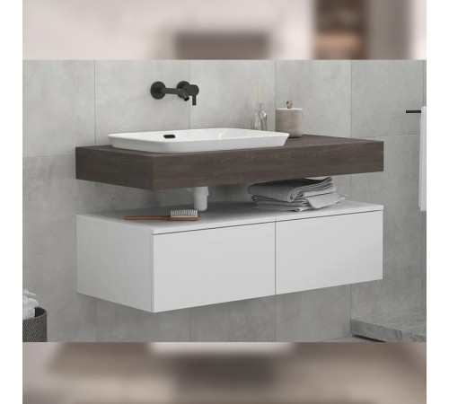 Тумба подвесная без столешницы Velvex Unit tp.UNI.60.1Y белый матовый, 60 см