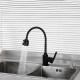 Смеситель для кухни с гибким изливом и режимом душ FRUD R44152, черный