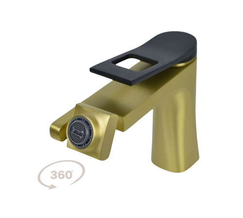Смеситель для раковины Bronze de Luxe Element EL02XGB, матовое золото