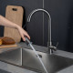 Смеситель для кухни с выдвижным изливом и режимом душ FRAP F60991-9, оружейная сталь