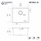 Кухонная мойка Grandex Aqua Optima 5010863, графит
