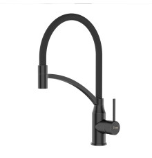 Смеситель для кухни с гибким изливом FRAP F4552-6, черный