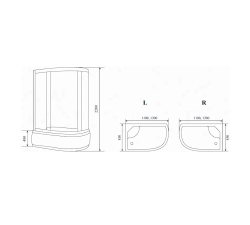 Душевая кабина Timo Comfort Clean Glass T-8820RC, 120x85x220