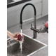 Смеситель для кухни с подключением фильтра для воды Rose R358T, оружейная сталь