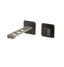 Смеситель для раковины Webert ONE-X OX830611441, черный/сталь