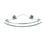 Полка угловая стеклянная Savol S-009973, хром