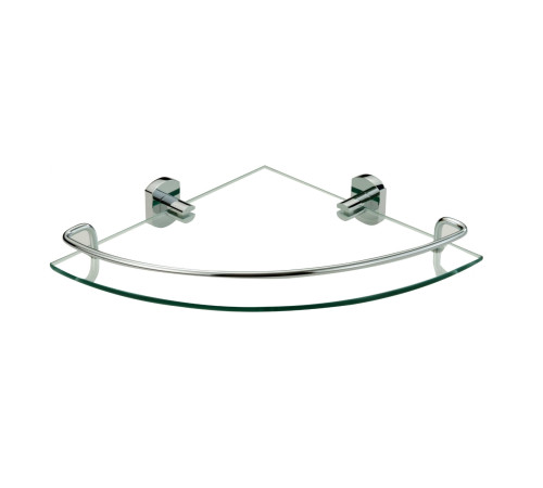 Полка угловая стеклянная Savol S-009973, хром
