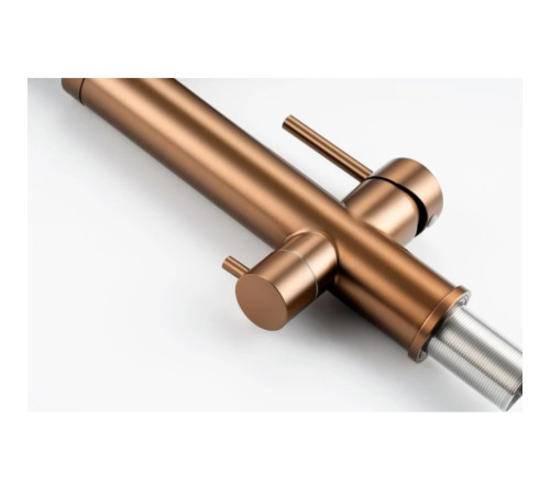 Смеситель для кухни с подключением фильтра Knotlor SS-15/RB, бронза
