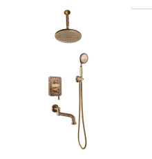 Душевая система встраиваемая Bronze de Luxe WINDSOR 10137/1R, бронза