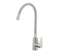 Смеситель для кухни с гибким изливом FRAP F4448, сатин