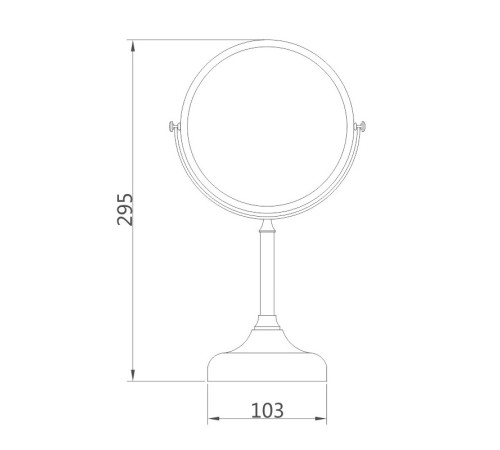 Зеркало косметическое Haiba HB6206, увеличение: x2