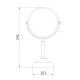 Зеркало косметическое Haiba HB6206, увеличение: x2