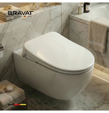 Умная крышка для унитаза с биде BRAVAT CZ9909W-SW, белый