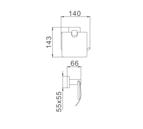 Держатель для туалетной бумаги Haiba HB8603, хром