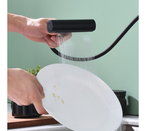 Смеситель для кухни с мультифункциональным изливом Splenka S206.49.06, черный