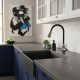 Смеситель для кухни с гибким изливом ESKO Kitchen K47GMB, оружейная сталь