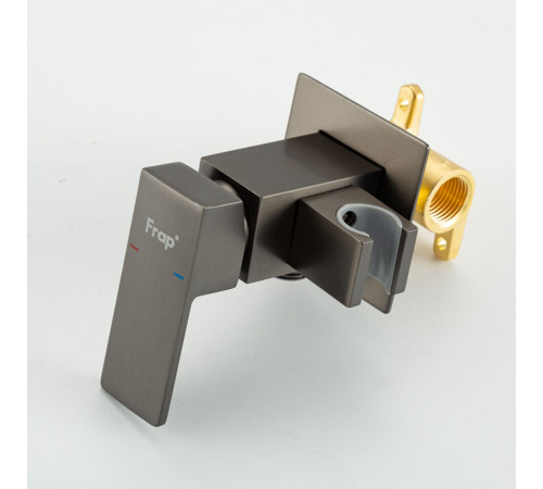 Гигиенический душ со смесителем FRAP F7591-29, оружейная сталь