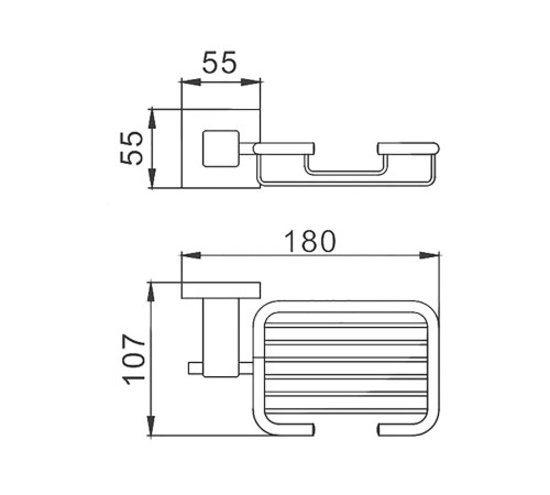 Мыльница Haiba HB8902-1, черный