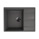 Кухонная мойка Ulgran Quartz Prima 650-09, мокрый асфальт