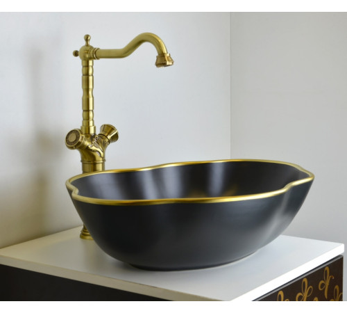 Раковина чаша Bronze de Luxe Black Orchid 1395, черный