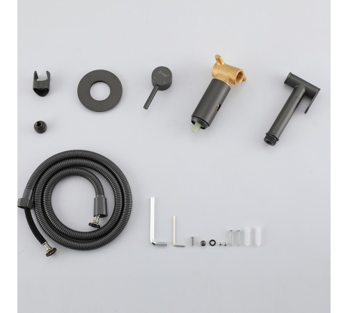 Гигиенический душ со смесителем FRAP F7505-9, графит