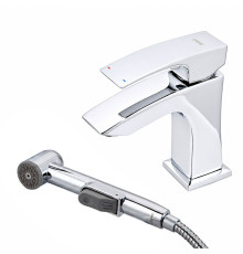 Смеситель для раковины с гигиеническим душем Gappo G1207, хром