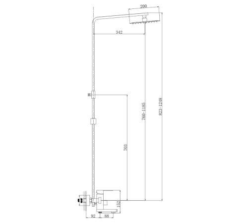 Душевая система Haiba HB24803, сталь
