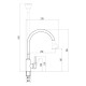 Смеситель для кухни с гибким изливом и режимом душ Fmark FS8288H-022, черный/белый