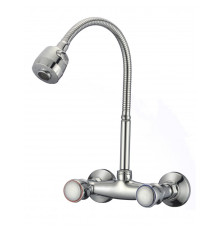 Смеситель для кухни настенный с гибким изливом D-Lin D142811-T, хром