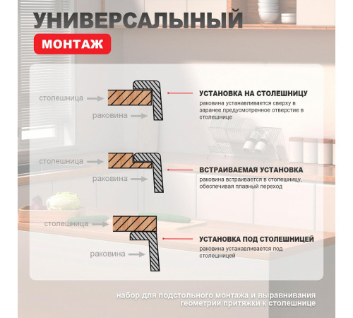 Кухонная мойка Raglo R703.5044.05, сатин