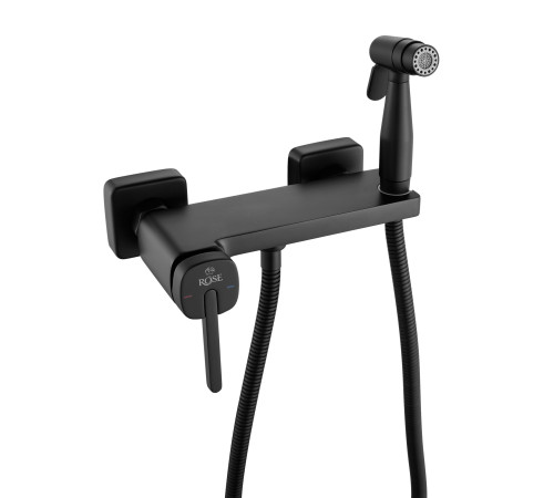 Гигиенический душ со смесителем Rose R315H, черный