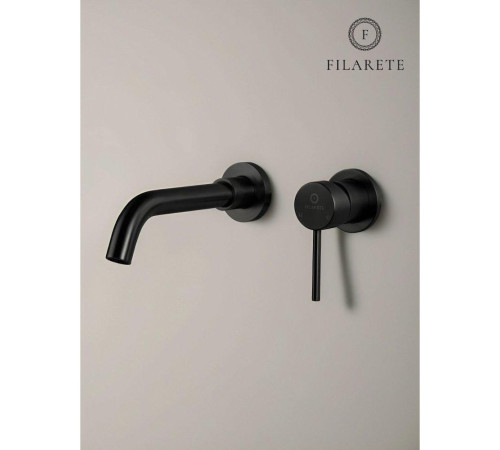 Смеситель для раковины встраиваемый FILARETE Roun FL4020BL, черный