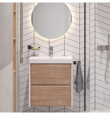 Тумба под раковину подвесная Velvex Gesso tp.GES.9696.60.2Y белый матовый/дуб сонома, 60 см