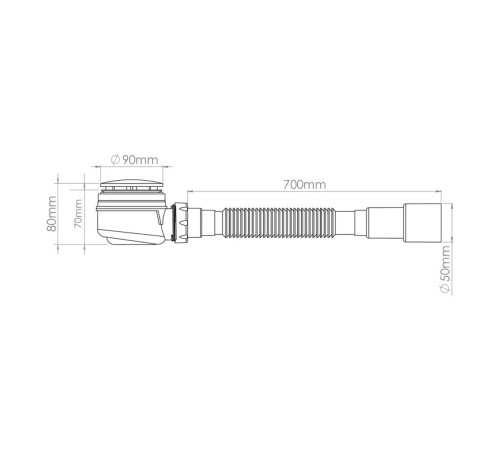 Сифон для душевого поддона Nova NV1624