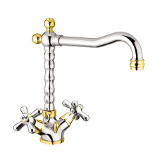 Смеситель для раковины Fiore MARGOT SKY (SWAROVSKI®) 01CO0625, хром/золото