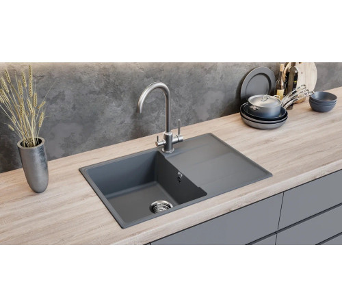 Кухонная мойка Ulgran Quartz Prima 750-05, бетон